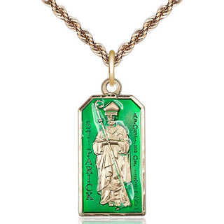 14kt Gold Filled Saint Patrick Medal Catholic Jewelry