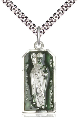Sterling Silver Saint Patrick Medal Catholic Jewelry