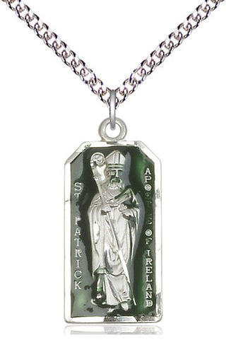 Sterling Silver Saint Patrick Medal Catholic Jewelry