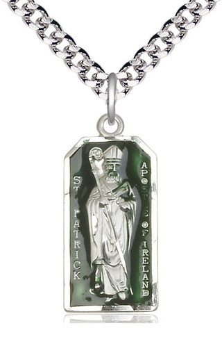 Sterling Silver Saint Patrick Medal Catholic Jewelry