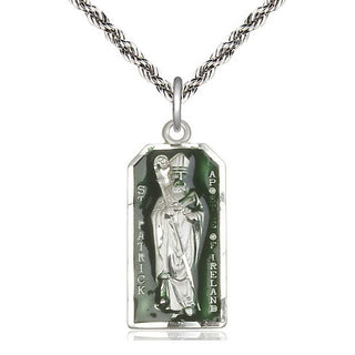 Sterling Silver Saint Patrick Medal Catholic Jewelry