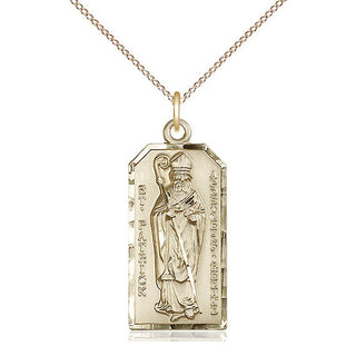 14kt Gold Filled Saint Patrick Medal Catholic Jewelry