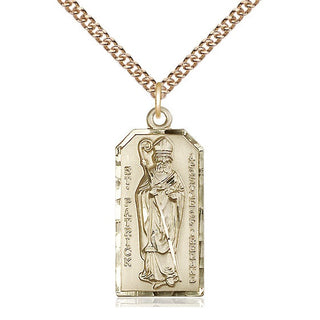 14kt Gold Filled Saint Patrick Medal Catholic Jewelry