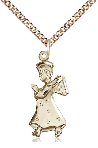 14kt Gold Filled Angel Medal Catholic Jewelry