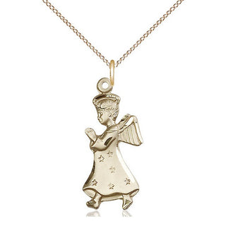 14kt Gold Angel Medal