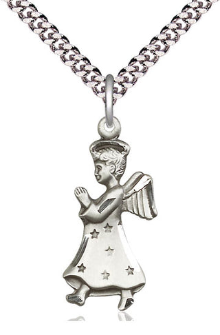 Sterling Silver Angel Medal Catholic Jewelry