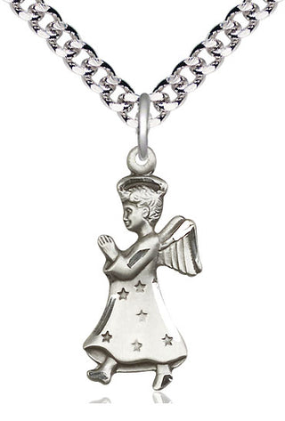 Sterling Silver Angel Medal Catholic Jewelry
