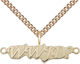 14kt Gold Wwjd Medal