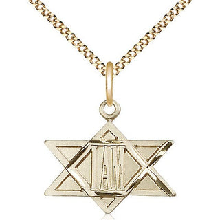 14kt Gold Filled I Am / Star of David Medal Religious Jewelry