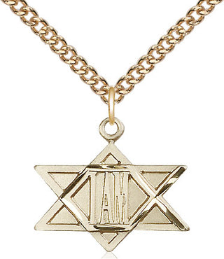 14kt Gold Filled I Am / Star of David Medal Religious Jewelry