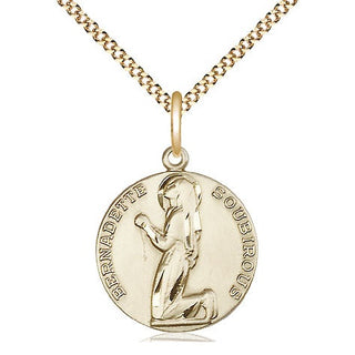 14kt Gold Filled Saint Bernadette Medal Religious Jewelry