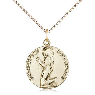 14kt Gold Filled Saint Bernadette Medal Religious Jewelry