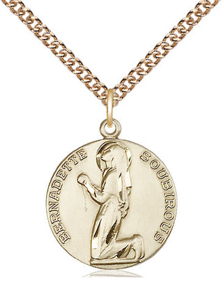 14kt Gold Saint Bernadette Medal