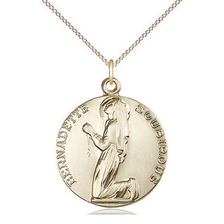 14kt Gold Saint Bernadette Medal