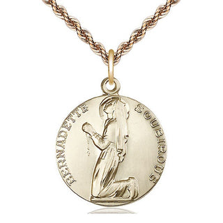 14kt Gold Saint Bernadette Medal