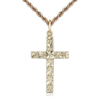 14kt Gold Filled Cross Medal Catholic Jewelry