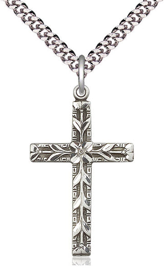 Sterling Silver Cross Medal Catholic Jewelry
