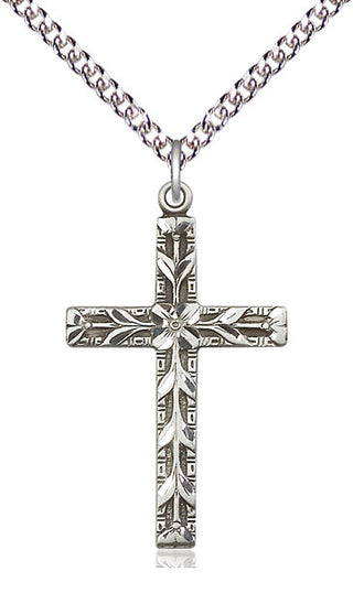 Sterling Silver Cross Medal Catholic Jewelry