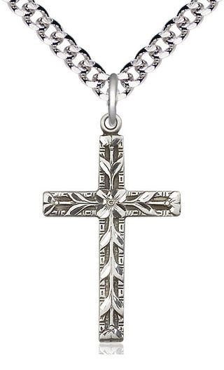 Sterling Silver Cross Medal Catholic Jewelry