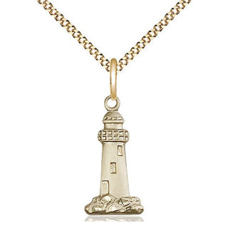 14kt Gold Filled Lighthouse Medal Religious Jewelry