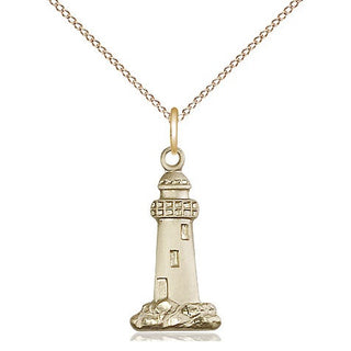 14kt Gold Lighthouse Medal
