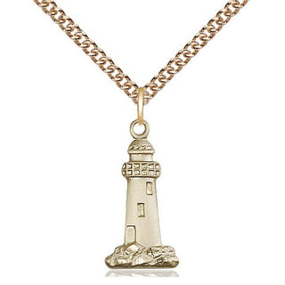 14kt Gold Lighthouse Medal