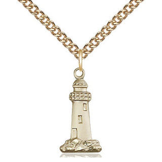 14kt Gold Lighthouse Medal