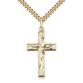 14kt Gold Filled Cross Medal Catholic Jewelry