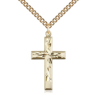 14kt Gold Filled Cross Medal Catholic Jewelry