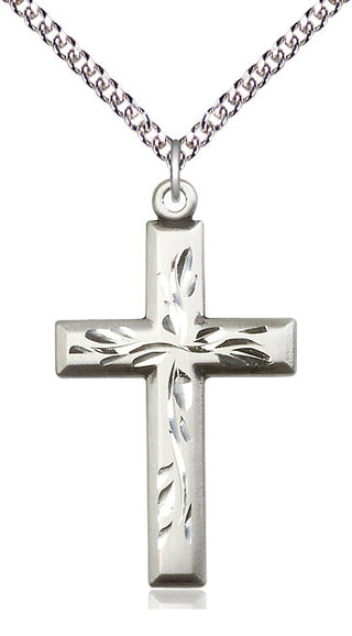 Sterling Silver Cross Medal Catholic Jewelry