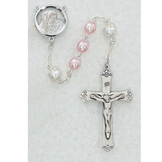 7MM Pink/Pearl Rosary