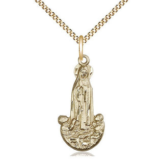 14kt Gold Filled Our Lady of Fatima Medal Catholic Jewelry
