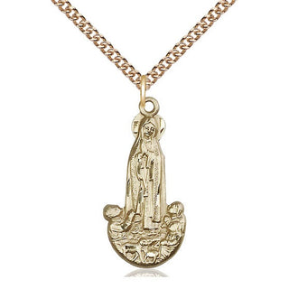 14kt Gold Filled Our Lady of Fatima Medal Catholic Jewelry