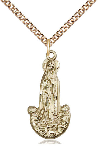 14kt Gold Our Lady of Fatima Medal