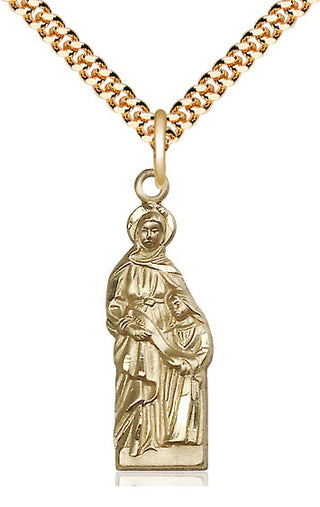 14kt Gold Filled Saint Ann Medal Catholic Jewelry