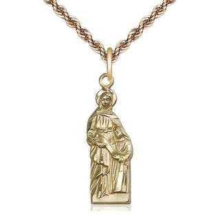 14kt Gold Filled Saint Ann Medal Catholic Jewelry
