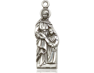 Sterling Silver Saint Ann Medal Catholic Jewelry