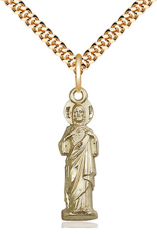 14kt Gold Filled Sacred Heart Medal Catholic Jewelry