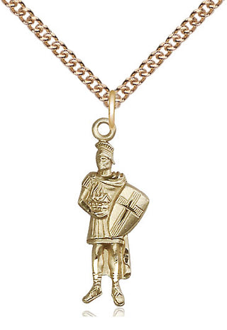 14kt Gold Saint Florian Medal