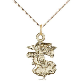 14kt Gold Filled Saint Michael the Archangel Medal Religious Jewelry