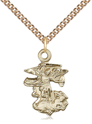 14kt Gold Filled Saint Michael the Archangel Medal Religious Jewelry