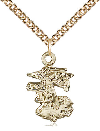 14kt Gold Filled Saint Michael the Archangel Medal Religious Jewelry
