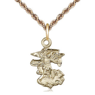 14kt Gold Filled Saint Michael the Archangel Medal Religious Jewelry