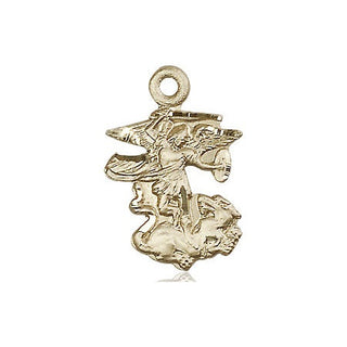 14kt Gold Saint Michael the Archangel Medal