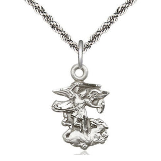 Sterling Silver Saint Michael the Archangel Medal Religious Jewelry