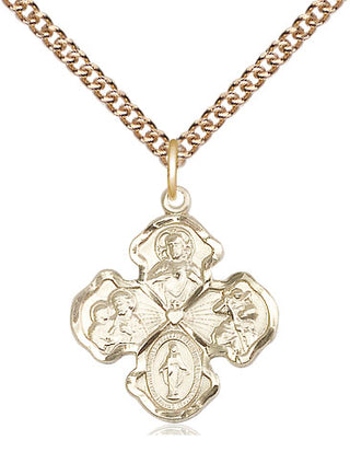 14kt Gold 4-Way Medal