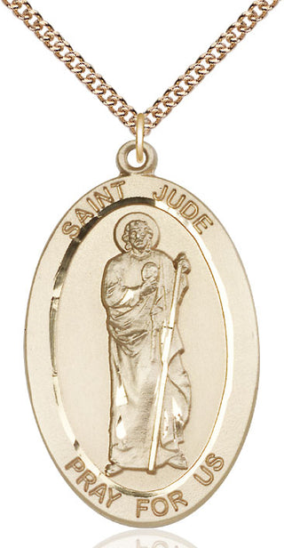 14kt Gold Filled Saint Jude Medal Catholic Jewelry