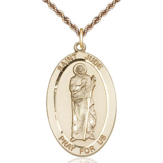 14kt Gold Filled Saint Jude Medal Catholic Jewelry