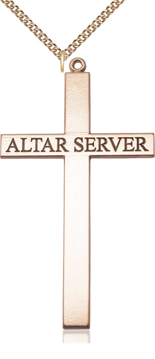 14kt Gold Alter Server Cross Medal