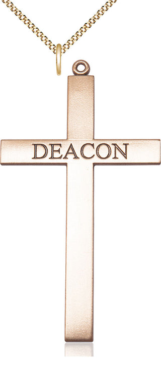14kt Gold Filled Deacon Cross Medal Catholic Jewelry